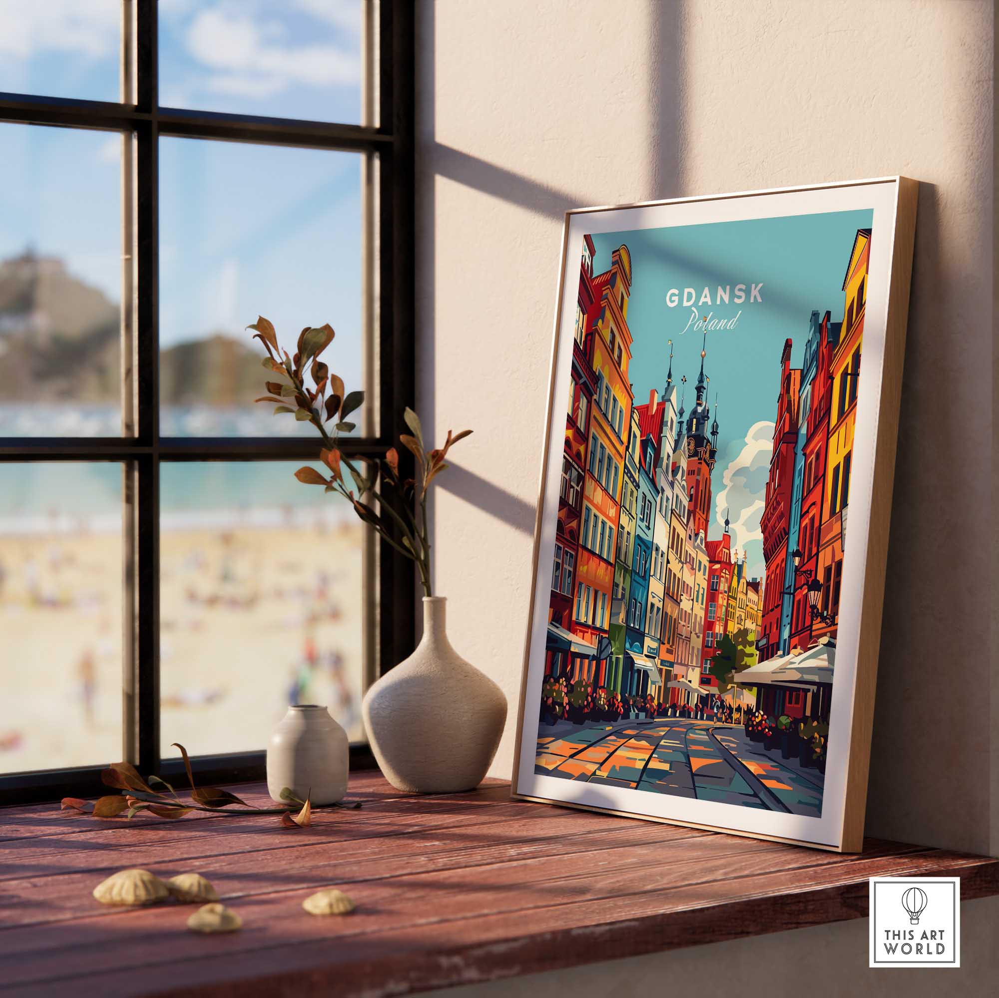 Gdansk Wall Art Print - Poland Travel Poster-This Art World