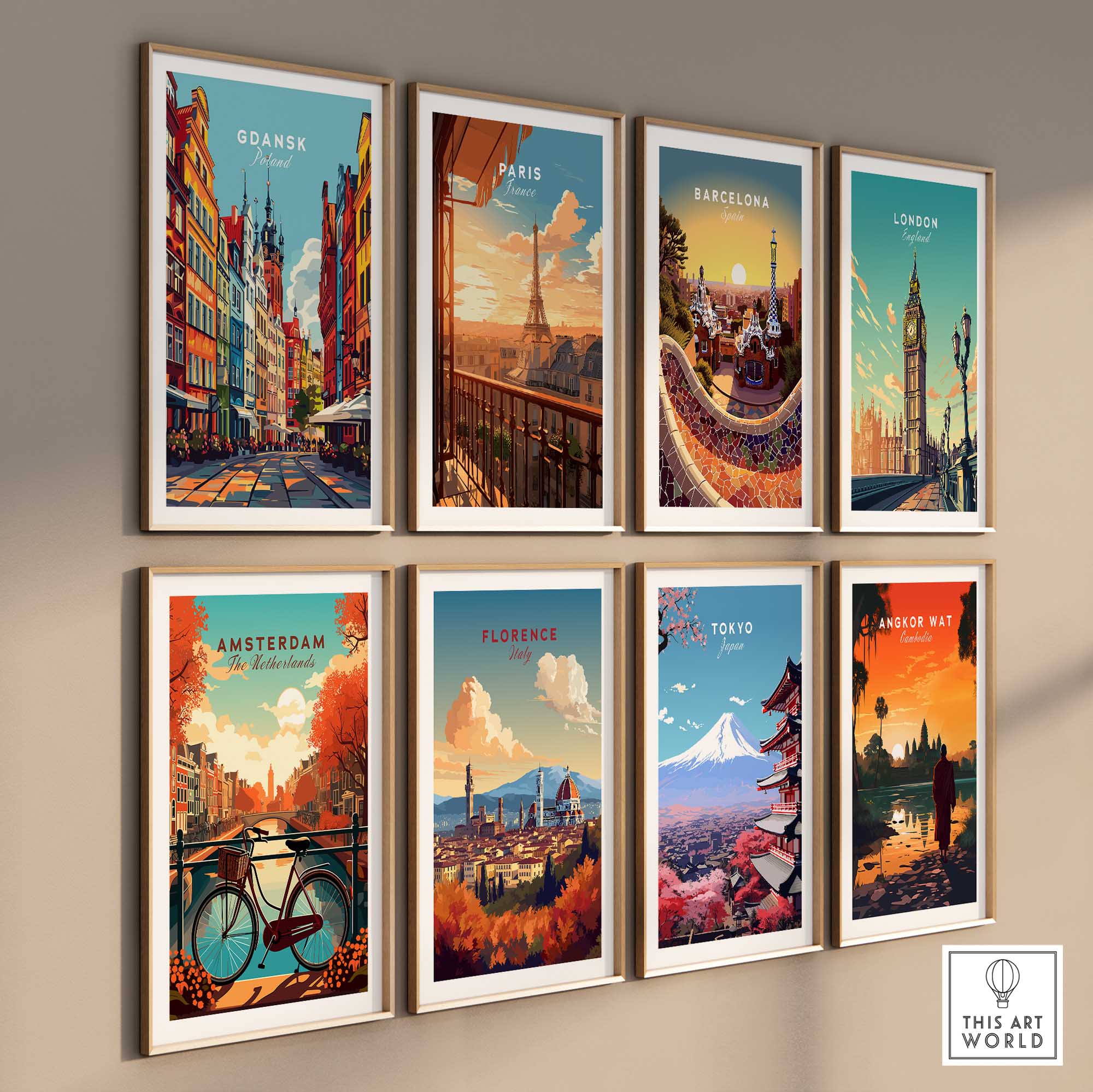 Gdansk Wall Art Print - Poland Travel Poster-This Art World