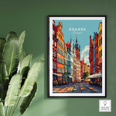 Gdansk Wall Art Print - Poland Travel Poster-This Art World