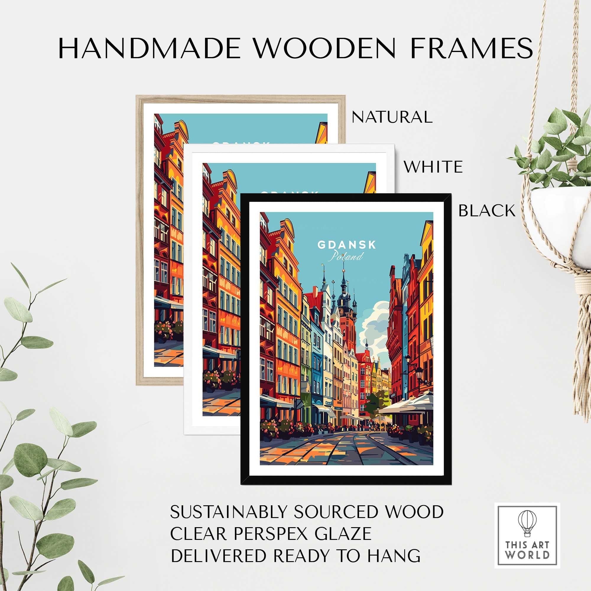 Gdansk Wall Art Print - Poland Travel Poster-This Art World