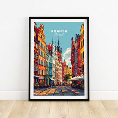 Gdansk Wall Art Print - Poland Travel Poster-This Art World