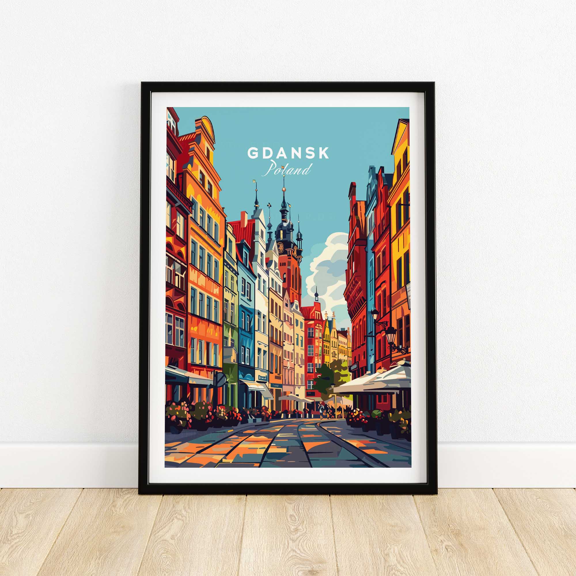 Gdansk Wall Art Print - Poland Travel Poster-This Art World