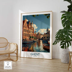 Ghent Travel Poster - Belgium-This Art World