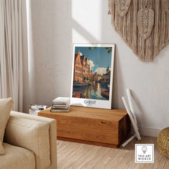 Ghent Travel Poster - Belgium-This Art World