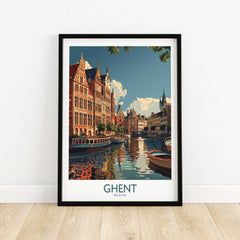 Ghent Travel Poster - Belgium-This Art World