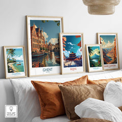 Ghent Travel Poster - Belgium-This Art World