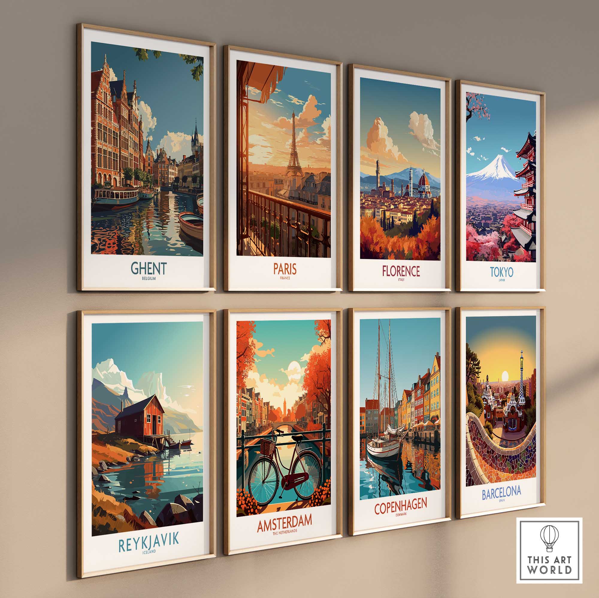 Ghent Travel Poster - Belgium-This Art World
