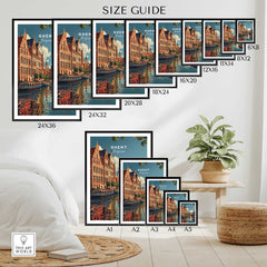 Ghent Travel Print - Belgium-This Art World