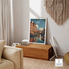 Ghent Travel Print - Belgium-This Art World