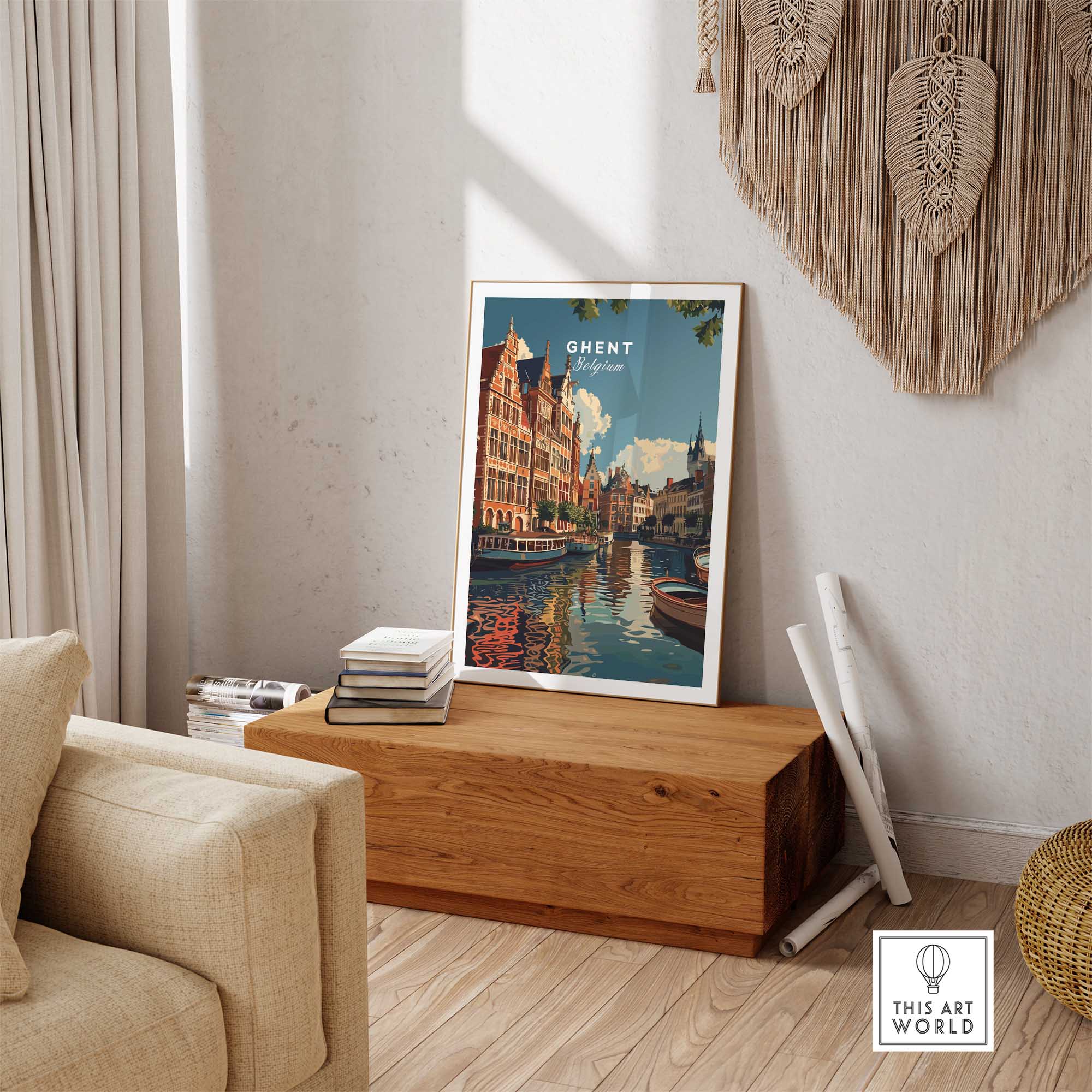 Ghent Travel Print - Belgium-This Art World