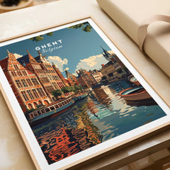 Ghent Travel Print - Belgium-This Art World