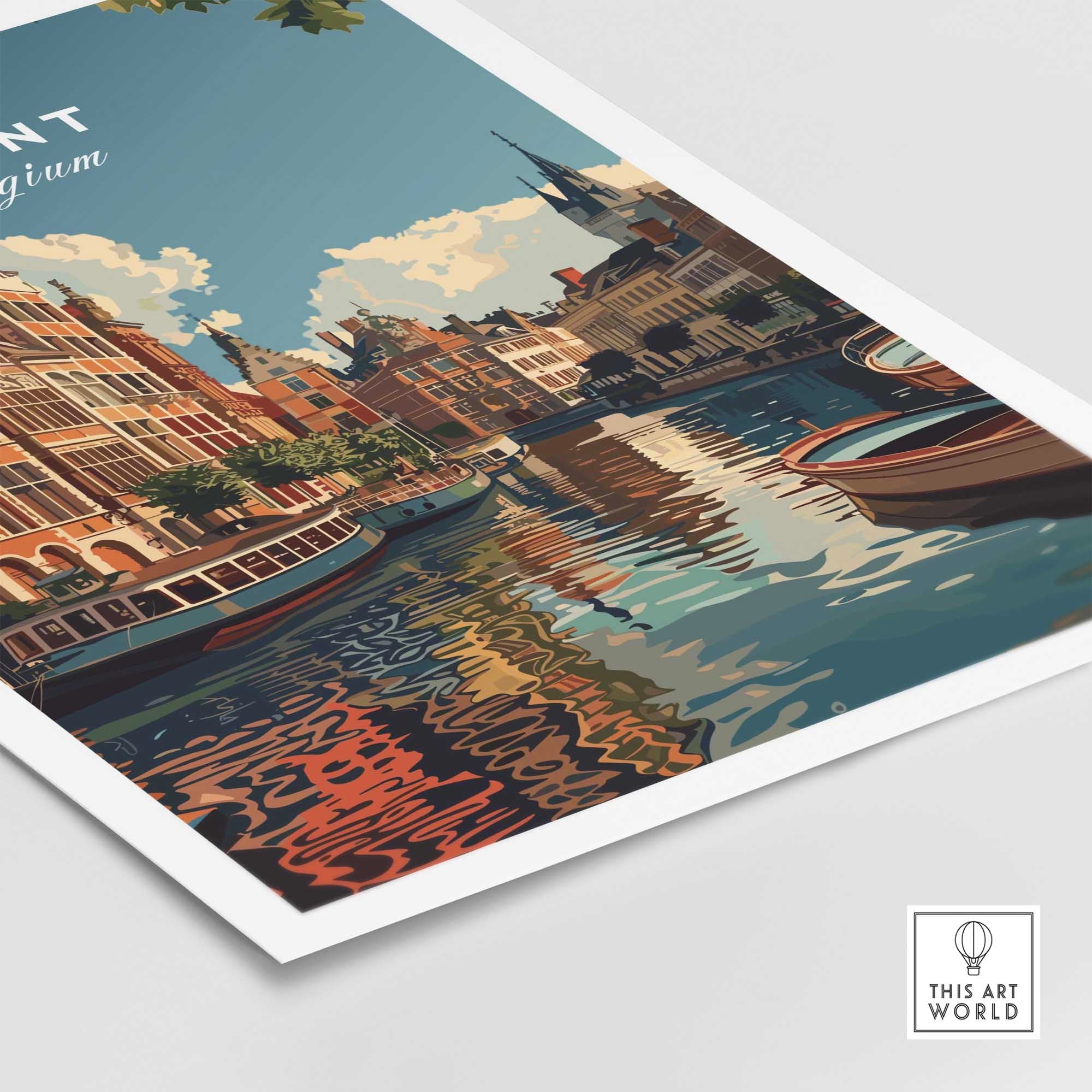 Ghent Travel Print - Belgium-This Art World