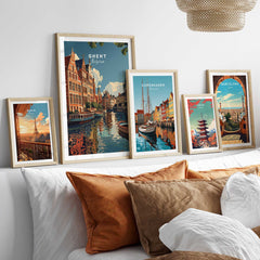 Ghent Travel Print - Belgium-This Art World