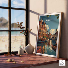 Ghent Travel Print - Belgium-This Art World
