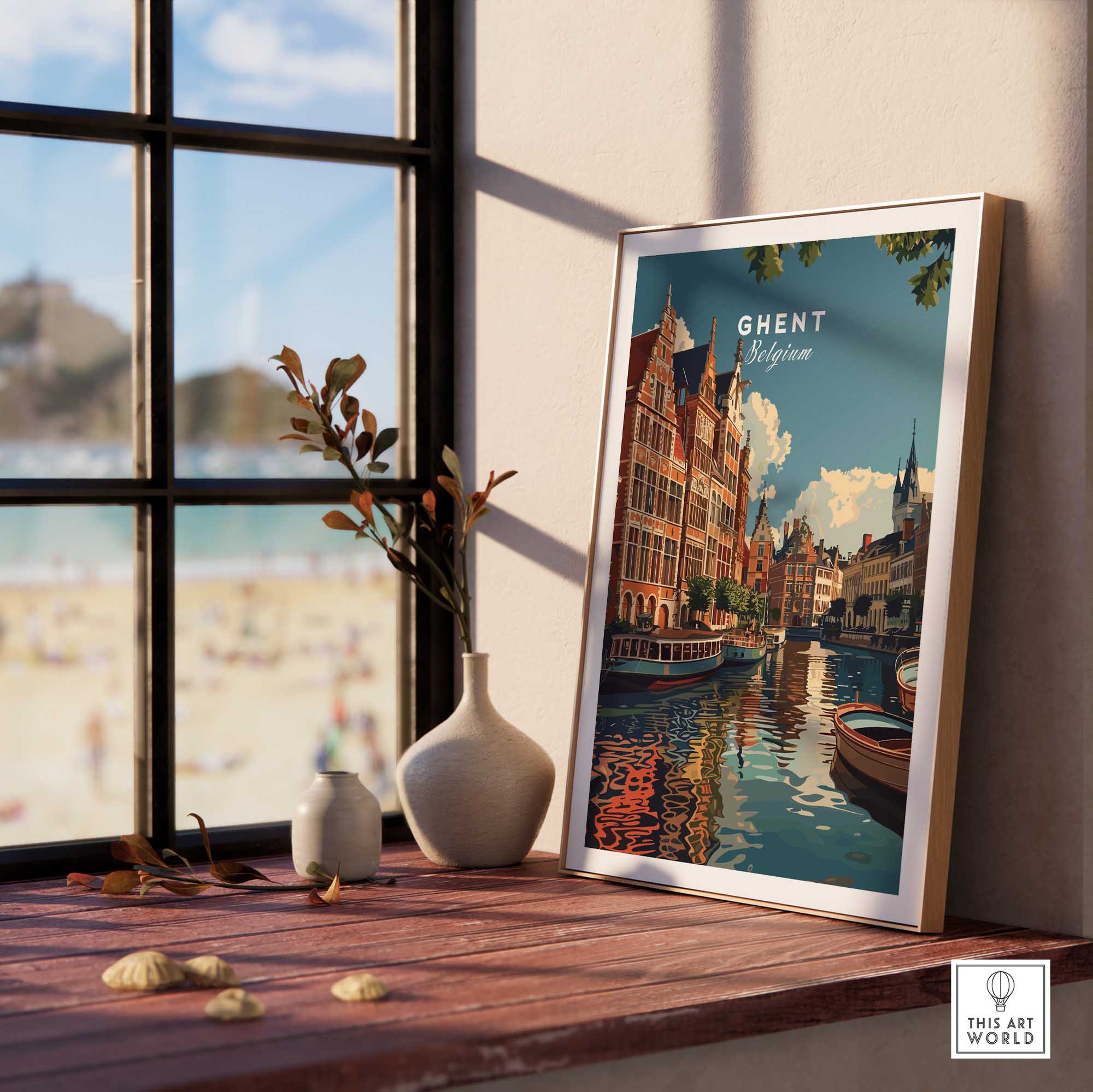 Ghent Travel Print - Belgium-This Art World