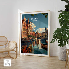 Ghent Travel Print - Belgium-This Art World