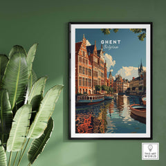 Ghent Travel Print - Belgium-This Art World