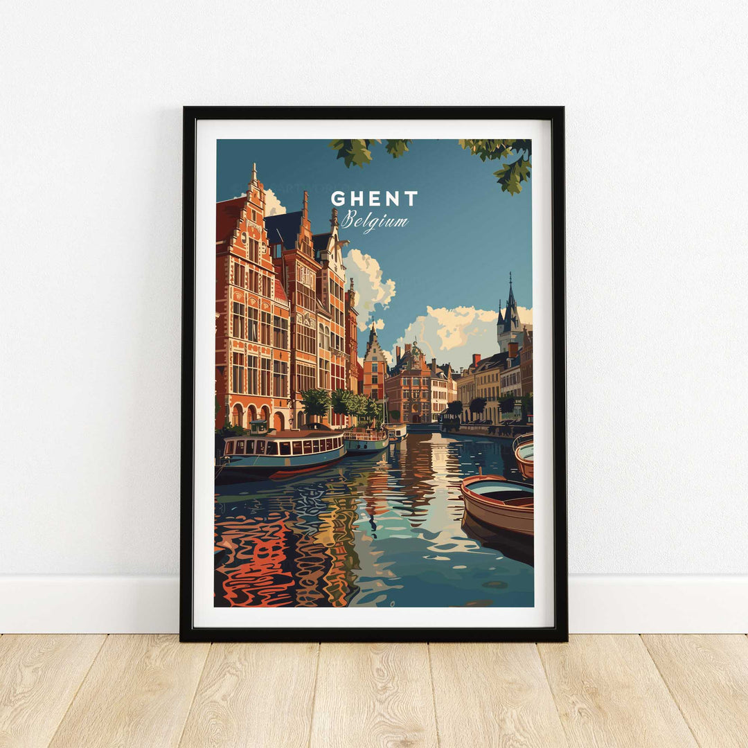 Ghent Travel Print - Belgium-This Art World