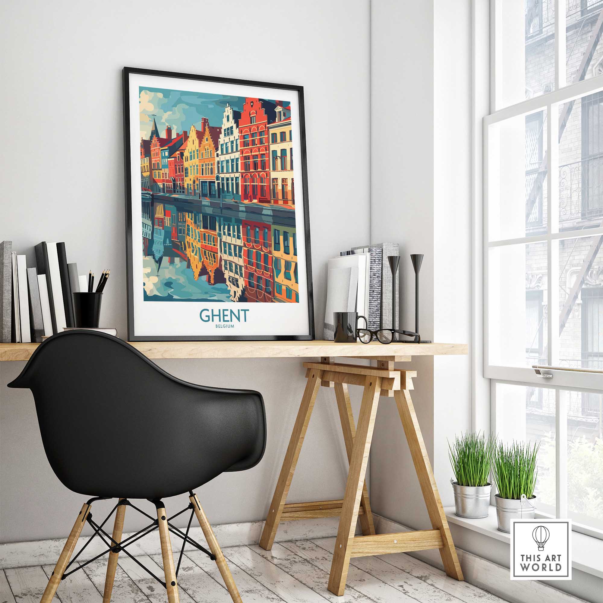 Ghent Wall Art Print - Belgium-This Art World