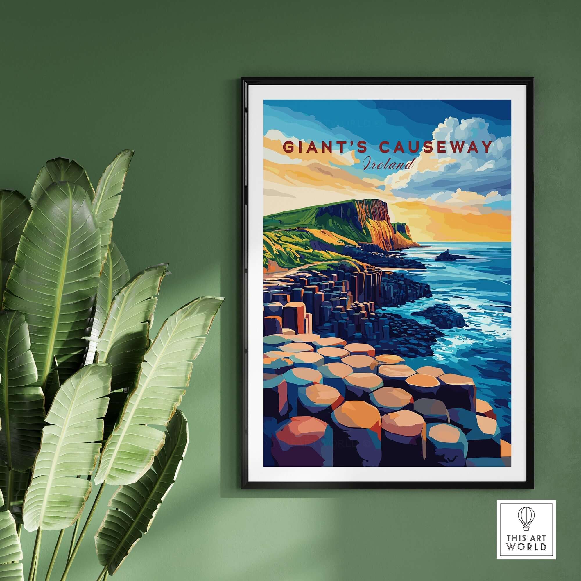 Giant's Causeway Wall Art showcasing the stunning landscape and unique formations of the Giant's Causeway in Ireland.