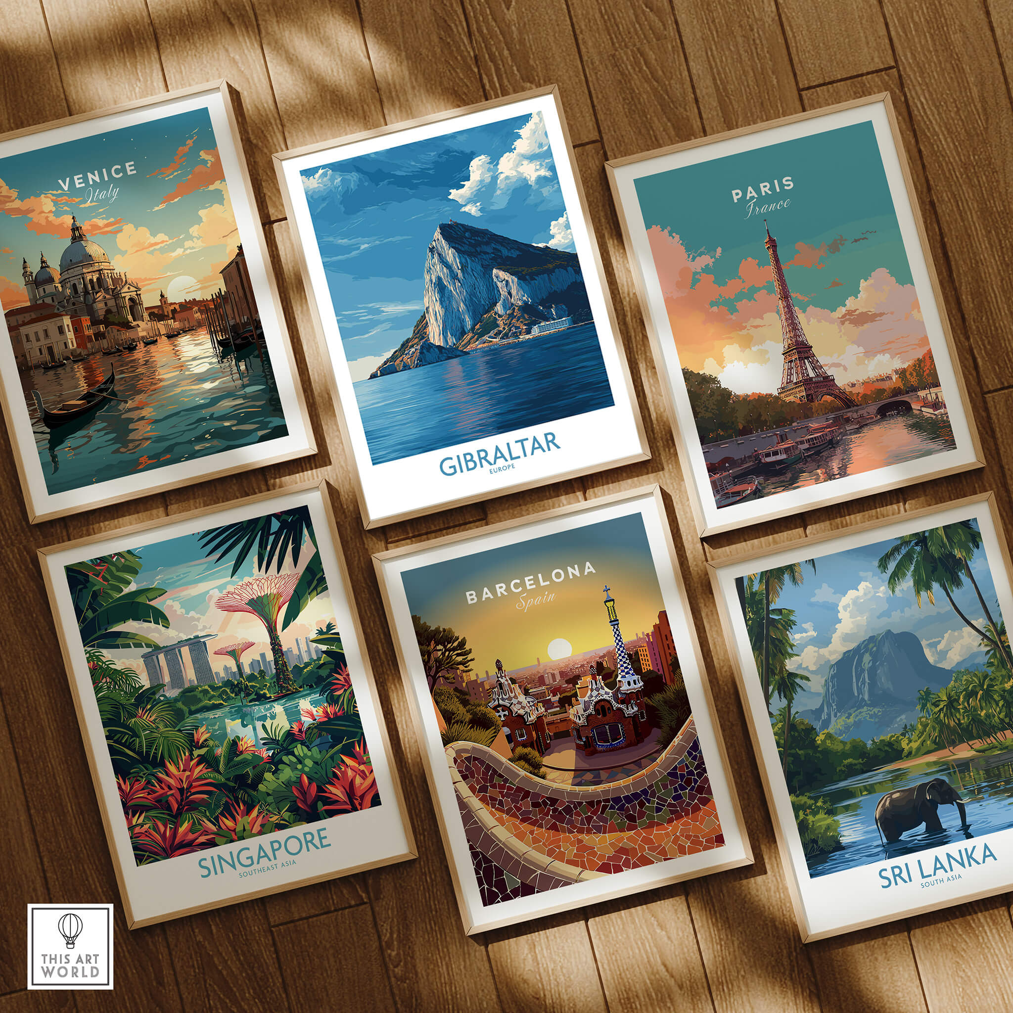 Gibraltar Poster –The Rock Canvas Print featuring iconic artwork of Gibraltar's limestone formation.