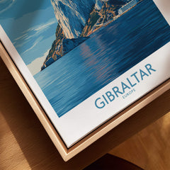 Gibraltar Poster –The Rock Canvas Print featuring the iconic Rock of Gibraltar and vibrant colors on premium canvas.