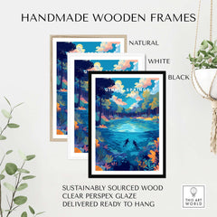 Ginnie Springs Colorful Springs Landscape Print | Florida Wall Art in handmade wooden frames available in natural, white, and black.