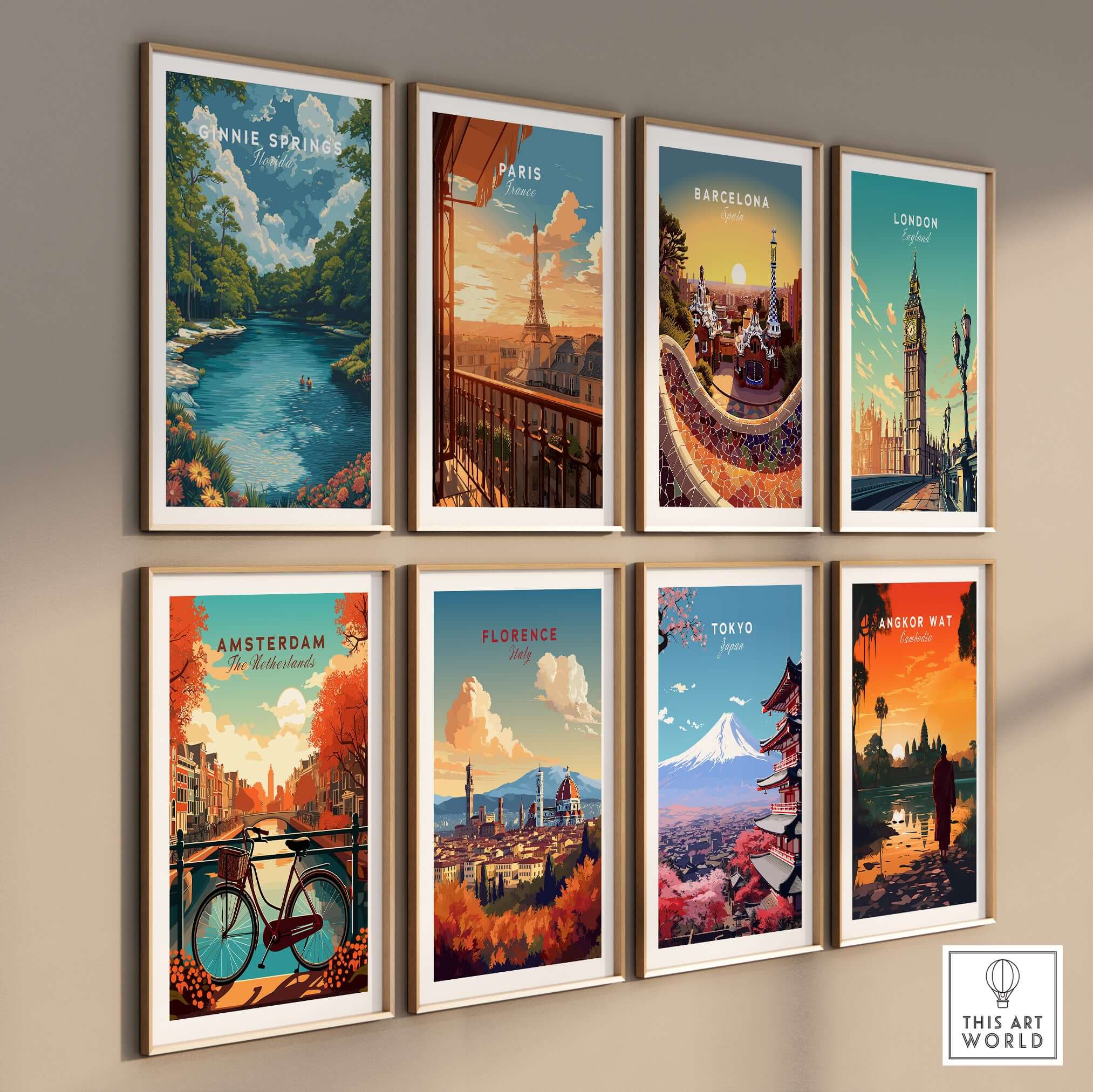 Ginnie Springs Print | Vibrant Florida Wall Decor showcasing colorful landscapes and iconic travel destinations.