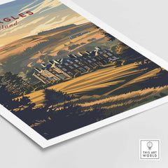 Gleneagles Poster Scotland featuring a picturesque view of Gleneagles landscape and iconic architecture.