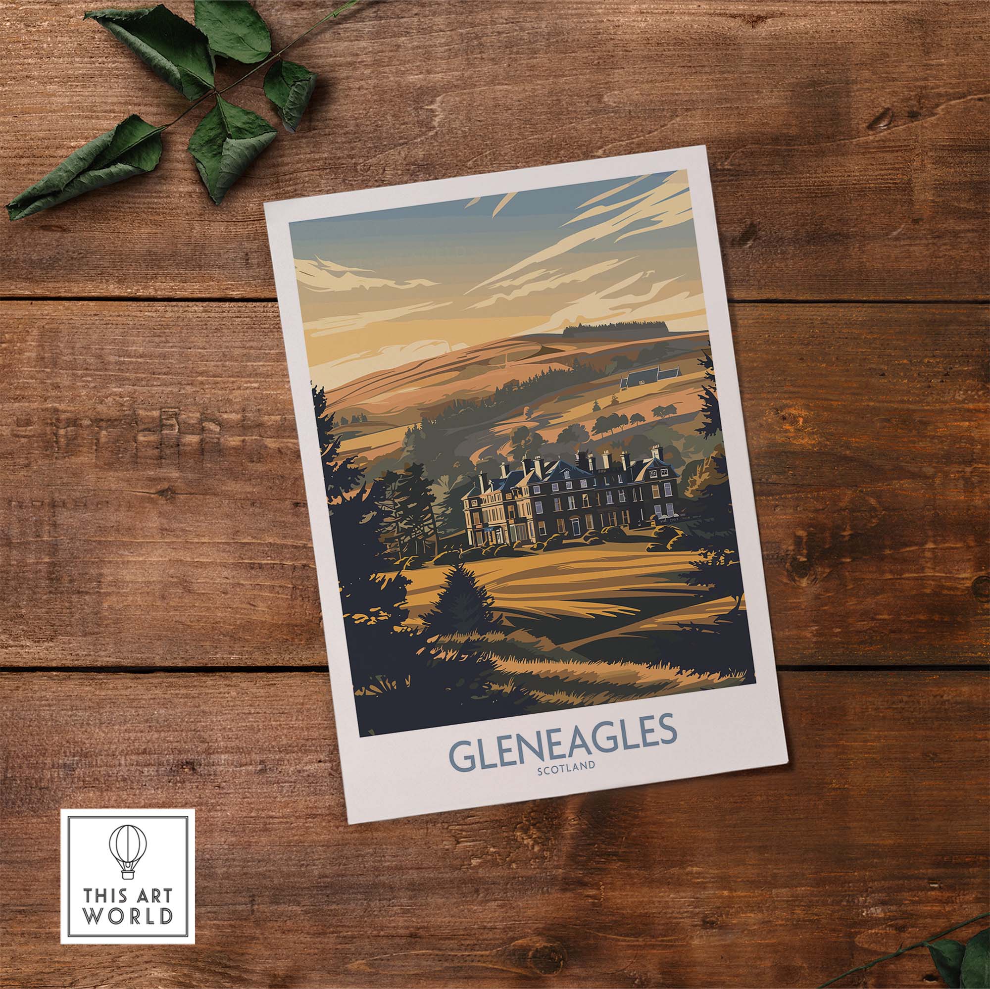 Gleneagles Scotland Golf Poster part of our best collection or travel posters and prints - ThisArtWorld