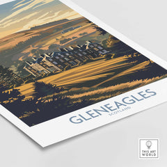 Gleneagles Scotland Golf Poster part of our best collection or travel posters and prints - ThisArtWorld