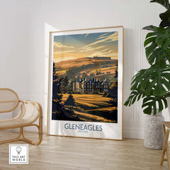Gleneagles Scotland Golf Poster part of our best collection or travel posters and prints - ThisArtWorld