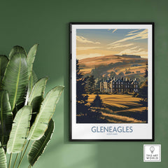 Gleneagles Scotland Golf Poster part of our best collection or travel posters and prints - ThisArtWorld