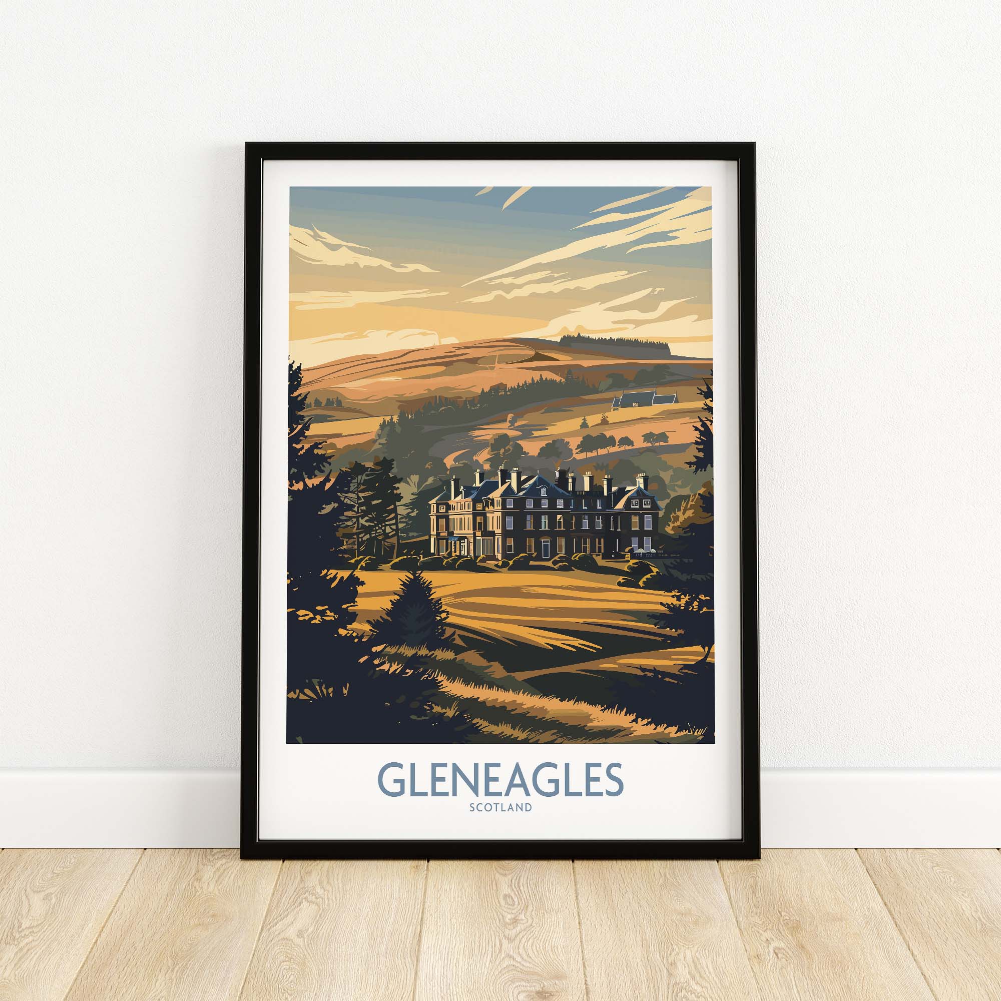 Gleneagles Scotland Golf Poster part of our best collection or travel posters and prints - ThisArtWorld