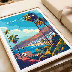 Gran Canaria - Canary Islands Art Print showcasing vibrant colors and beautiful scenery, perfect for home decor and travel enthusiasts.