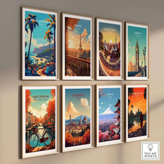 Gran Canaria Travel Print - Canary Islands travel poster collection featuring iconic city designs.