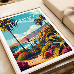 Gran Canaria Wall Art - Canary Islands featuring vibrant tropical landscape and coastal scenery.