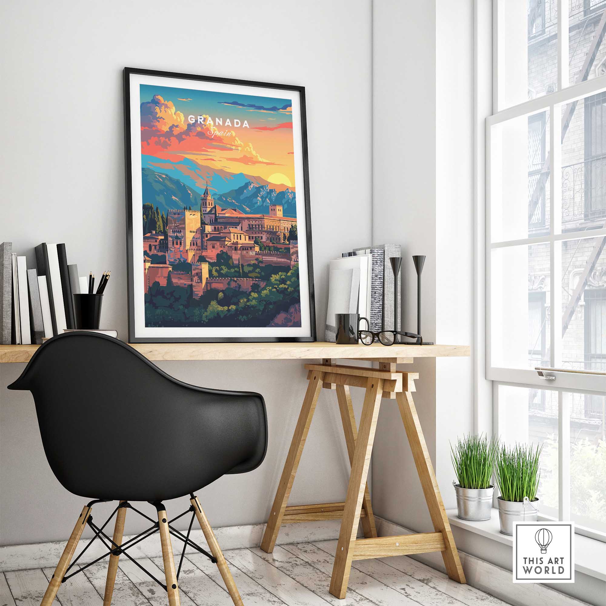 Granada Travel Poster-This Art World