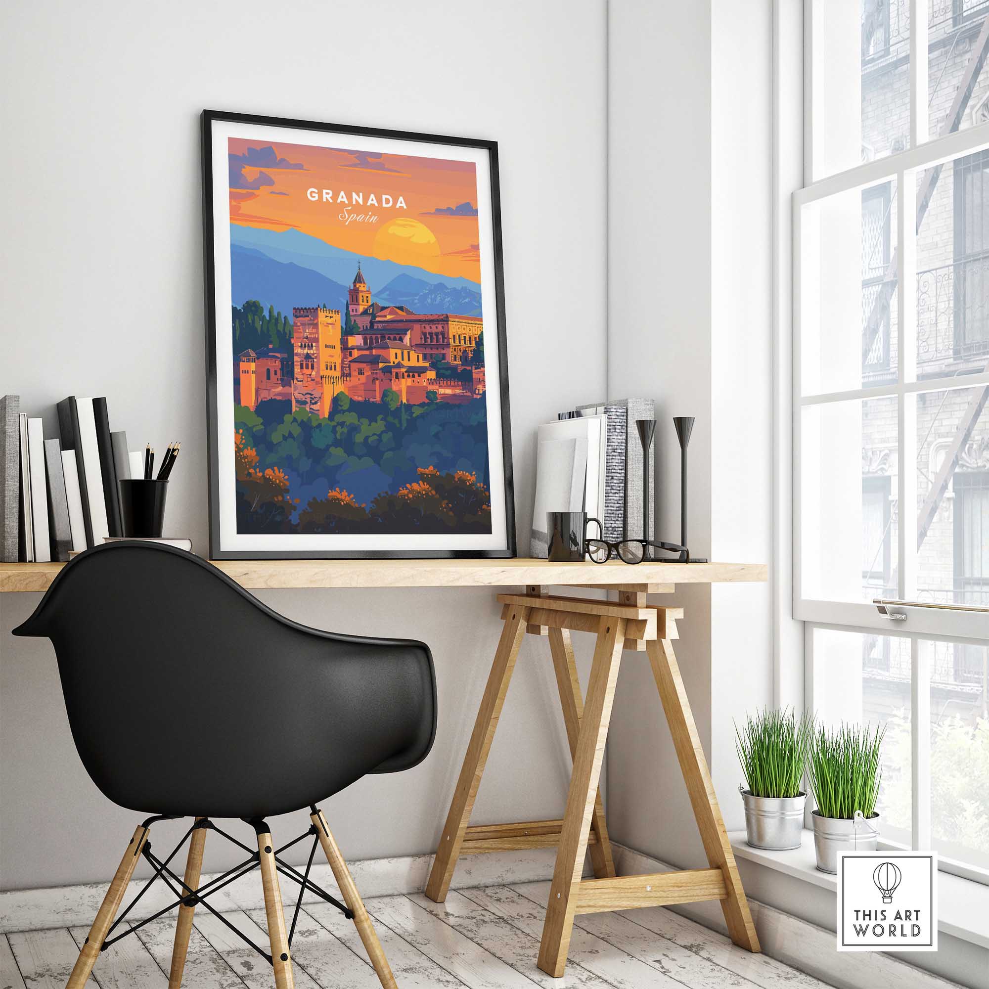 Granada Travel Print-This Art World