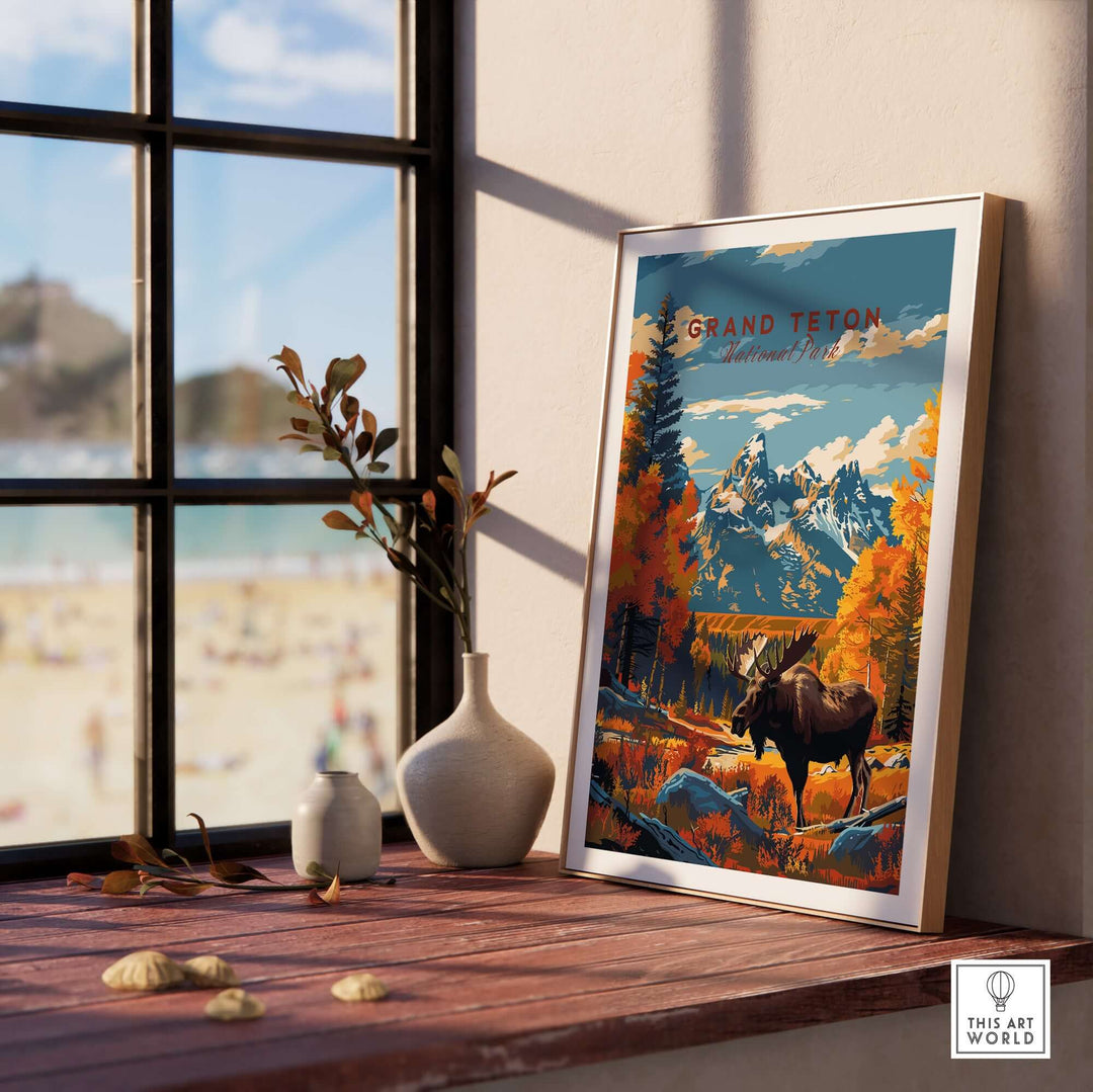 Grand Teton Poster | National Park Print part of our best collection or travel posters and prints - ThisArtWorld