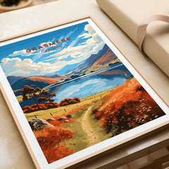 Grasmere Lake District Travel Poster-This Art World