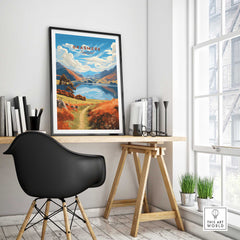 Grasmere Lake District Travel Poster-This Art World