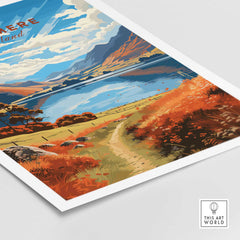 Grasmere Lake District Travel Poster-This Art World