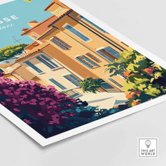 Grasse France Wall Art featuring vibrant French countryside landscapes and charming architecture.