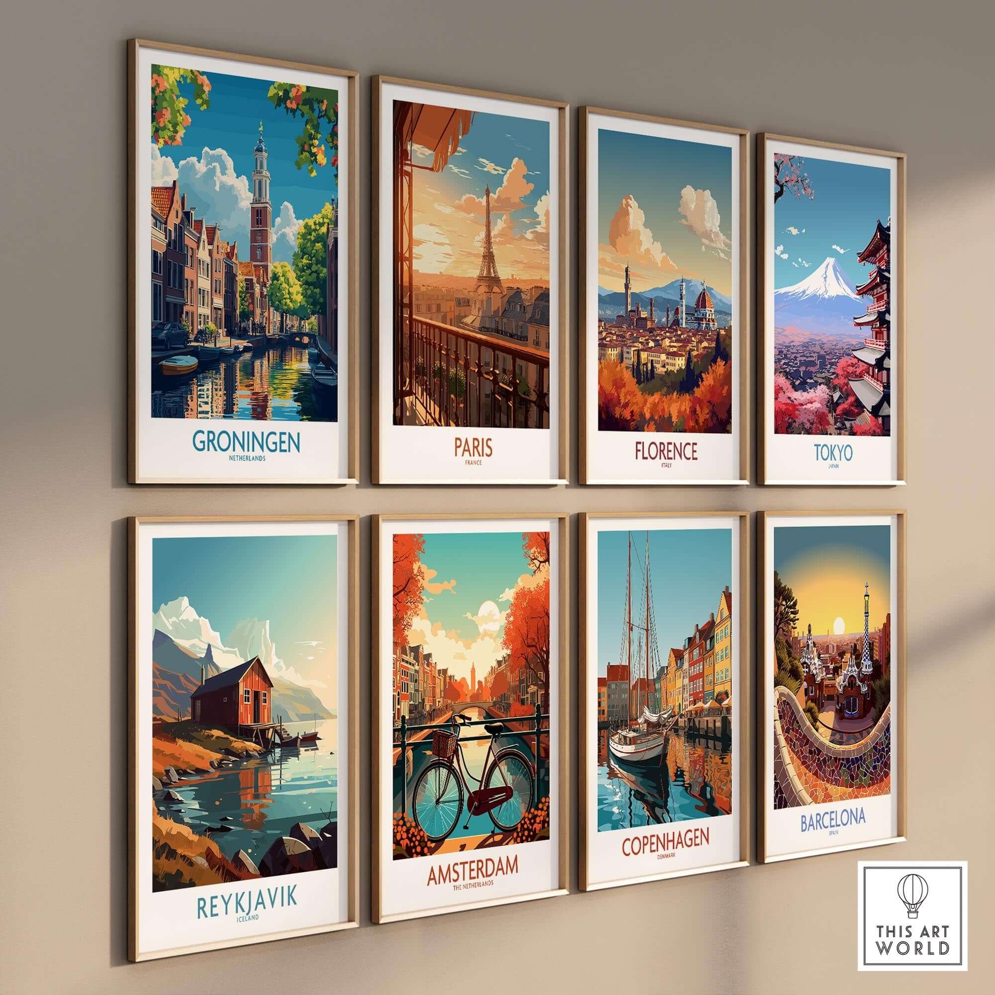 Groningen Poster Netherlands among other travel posters showcasing beautiful destinations.