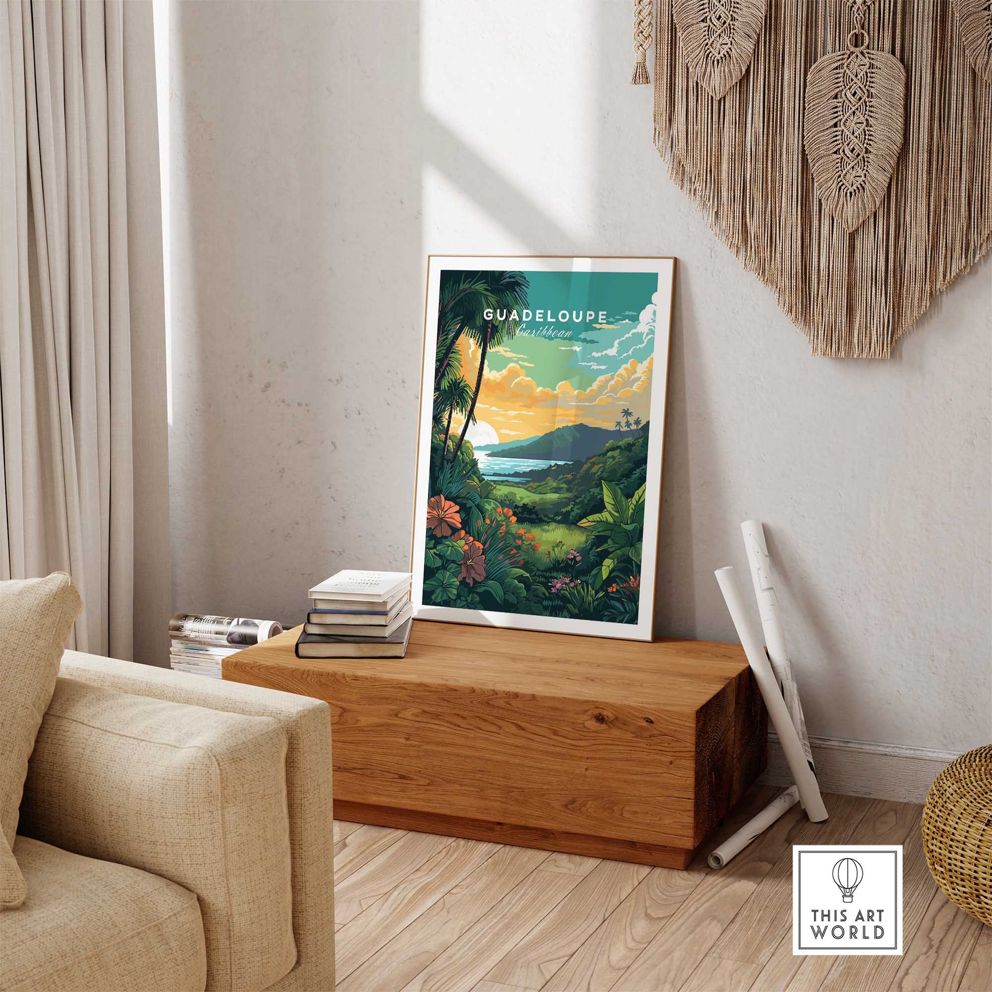 Guadeloupe Print Caribbean Art-This Art World