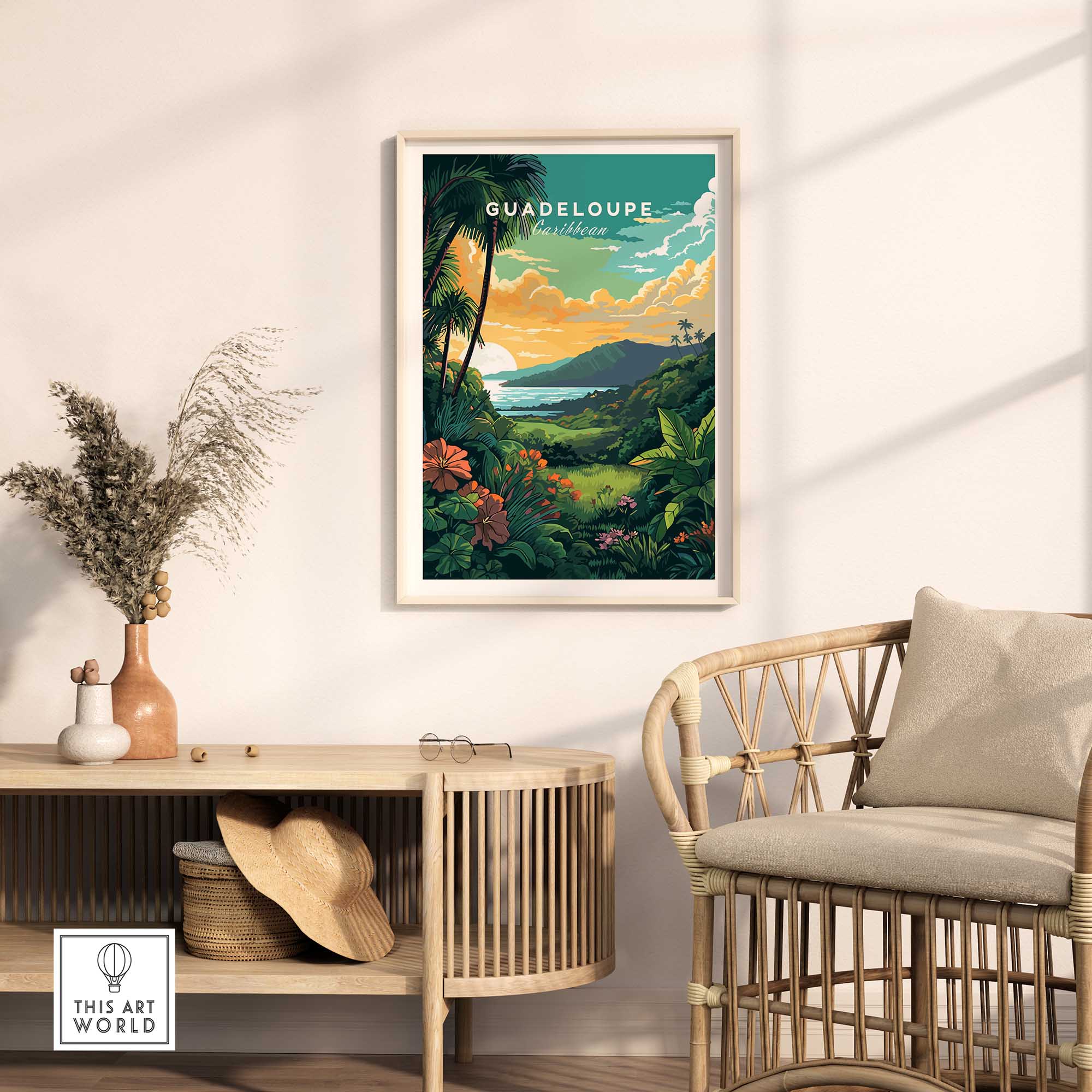 Guadeloupe Print Caribbean Art-This Art World