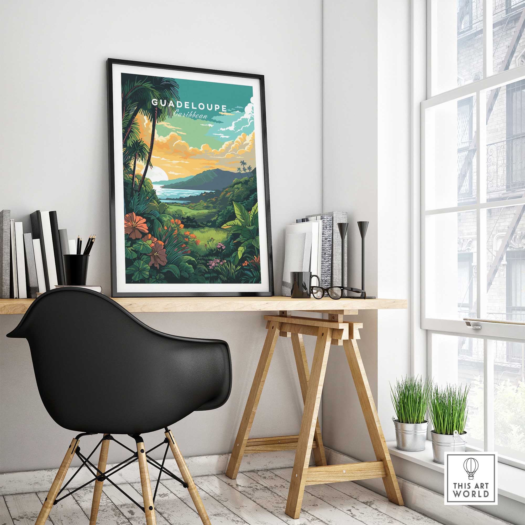 Guadeloupe Print Caribbean Art-This Art World