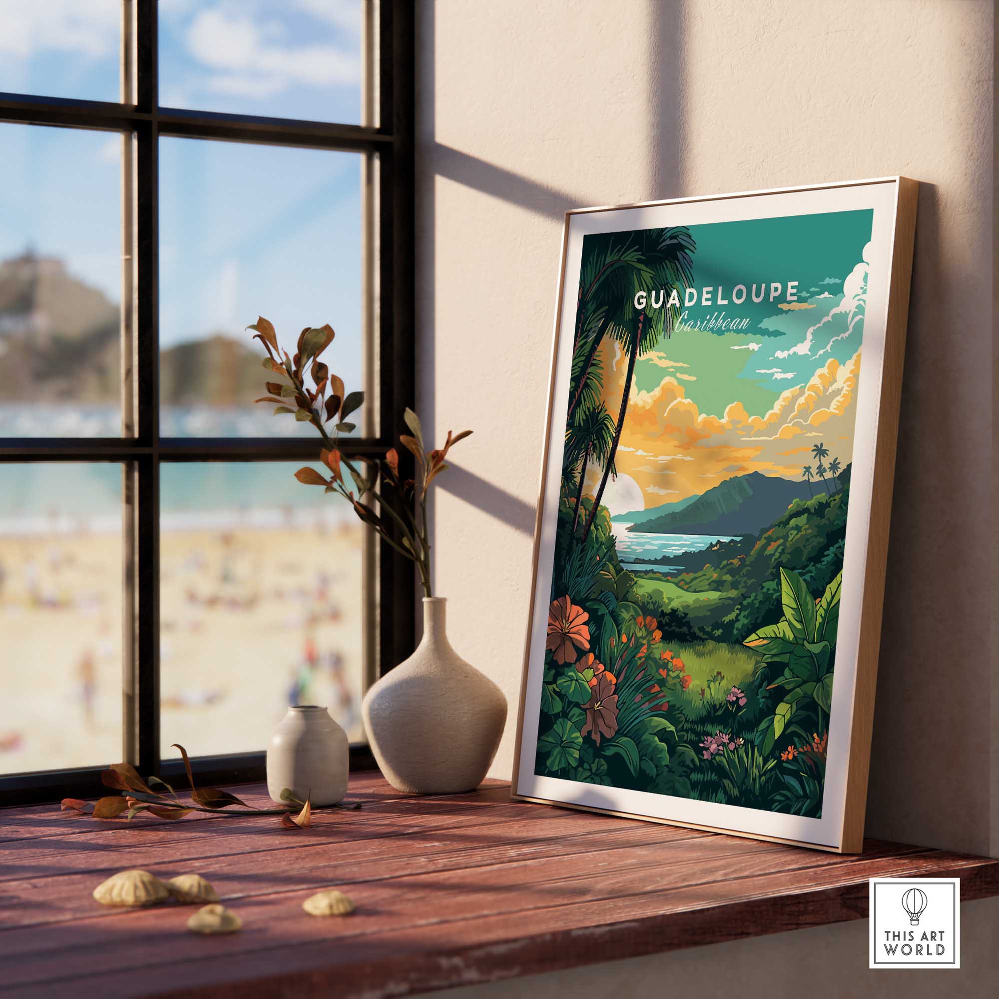 Guadeloupe Print Caribbean Art-This Art World