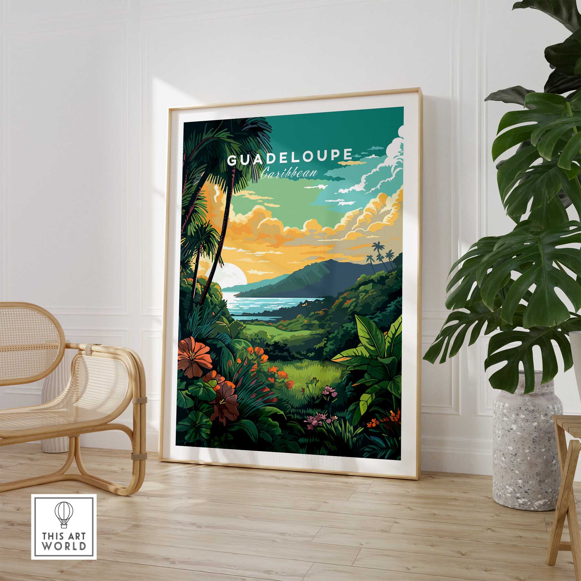 Guadeloupe Print Caribbean Art-This Art World